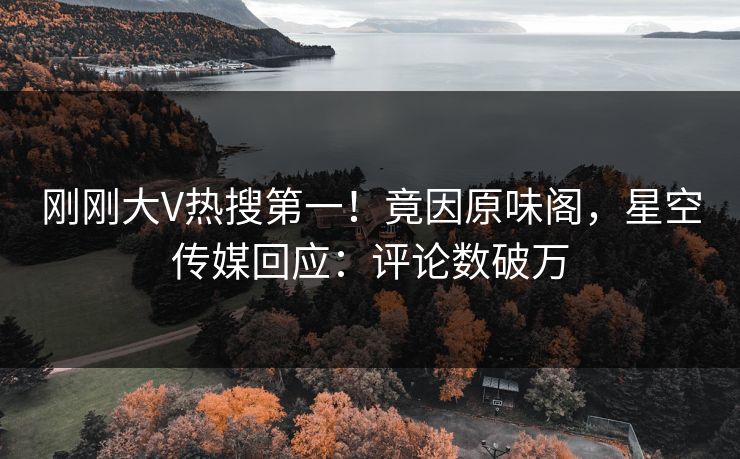 刚刚大V热搜第一！竟因原味阁，星空传媒回应：评论数破万