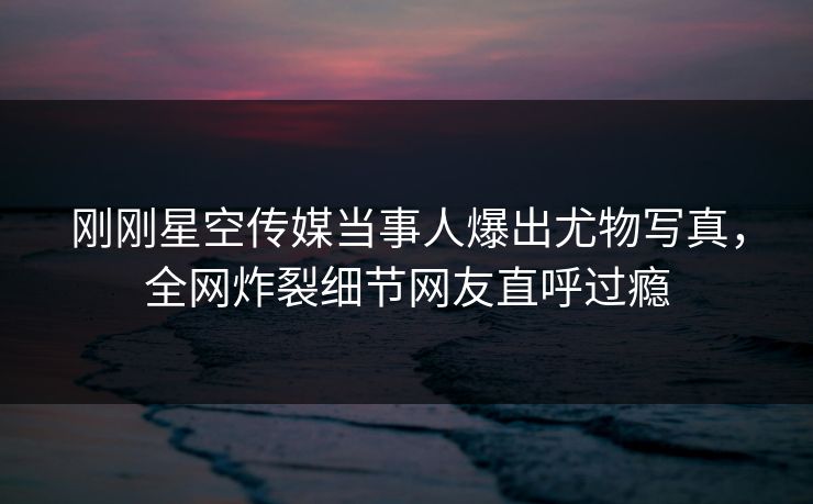 刚刚星空传媒当事人爆出尤物写真，全网炸裂细节网友直呼过瘾