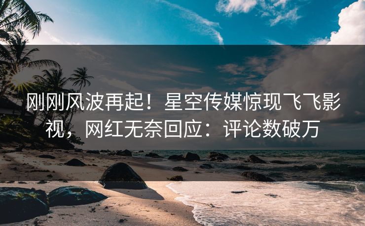 刚刚风波再起！星空传媒惊现飞飞影视，网红无奈回应：评论数破万