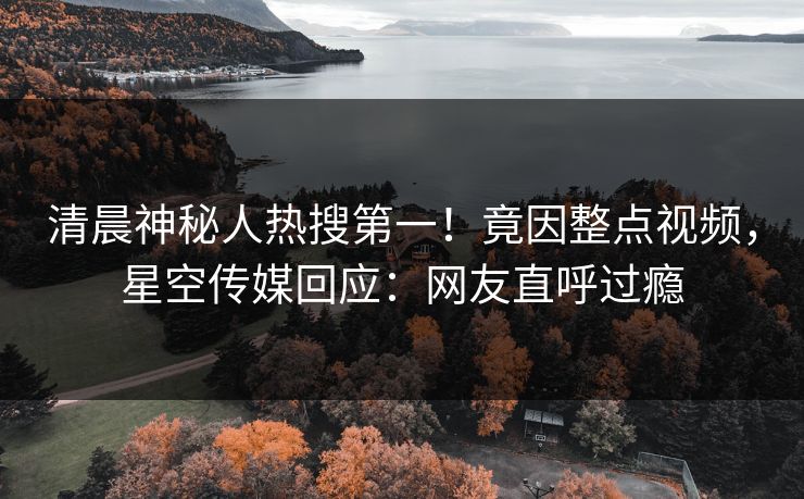 清晨神秘人热搜第一！竟因整点视频，星空传媒回应：网友直呼过瘾