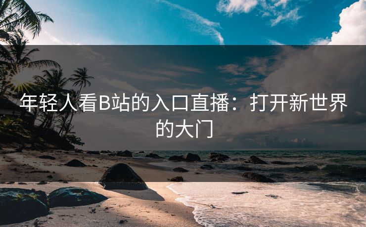 年轻人看B站的入口直播：打开新世界的大门
